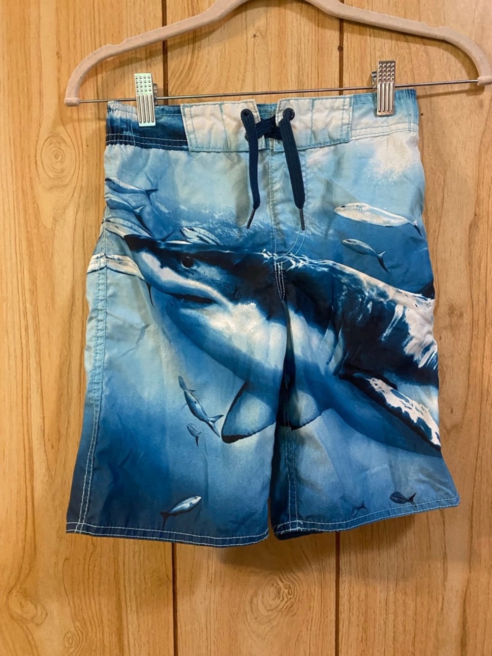 Old Navy Teal and Navy Boys Swim Trunks